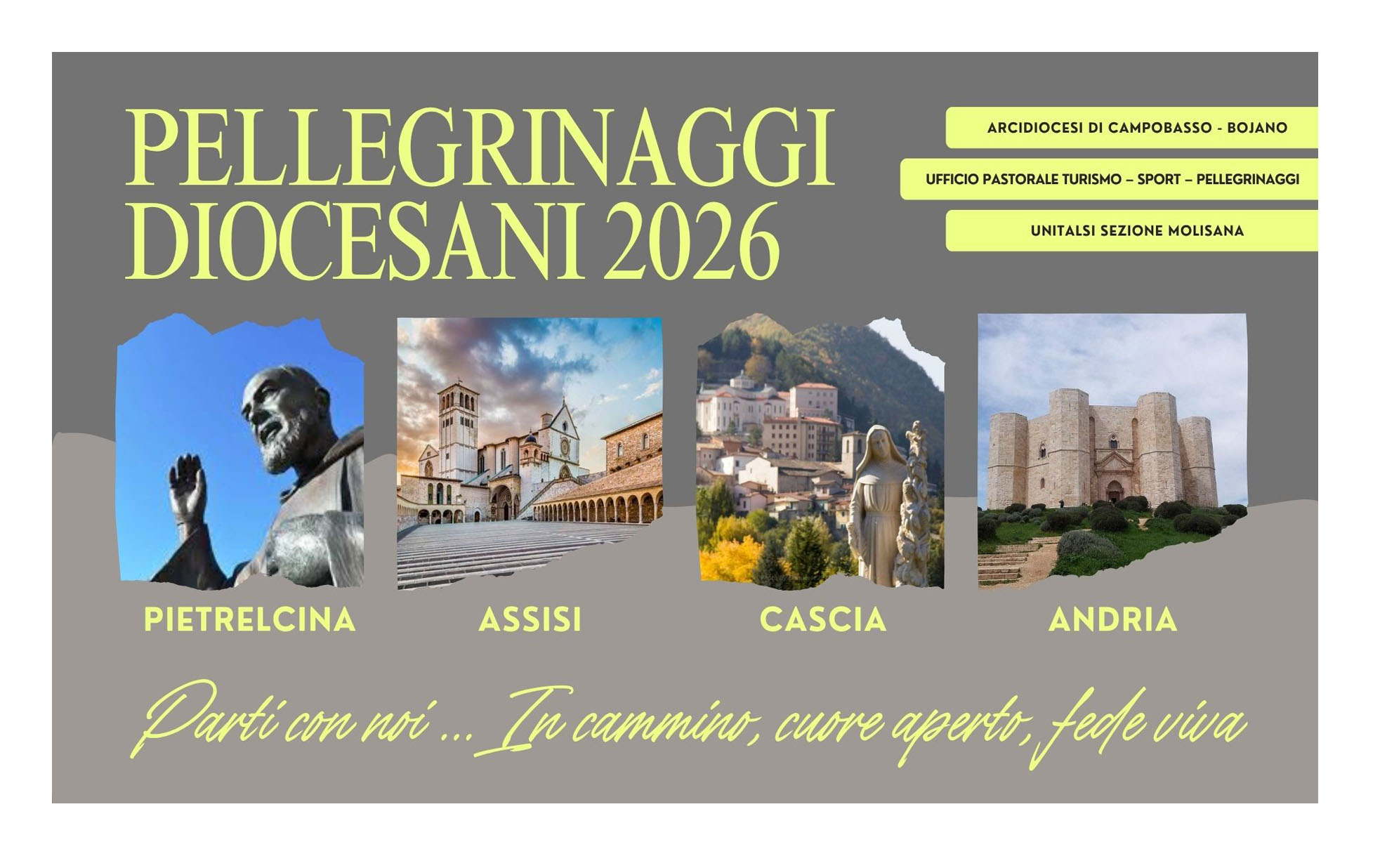 VIAGGI ESPERIENZIALI… PELLEGRINAGGI DIOCESANI 2026